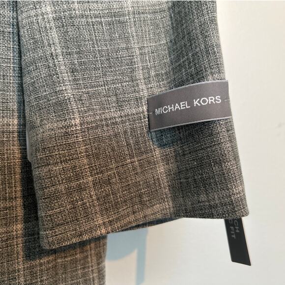 NWT Michael Kors Classic-Fit Windowpane Sage Green Sport Coat Blazer, Men's 38R - Picture 4 of 11